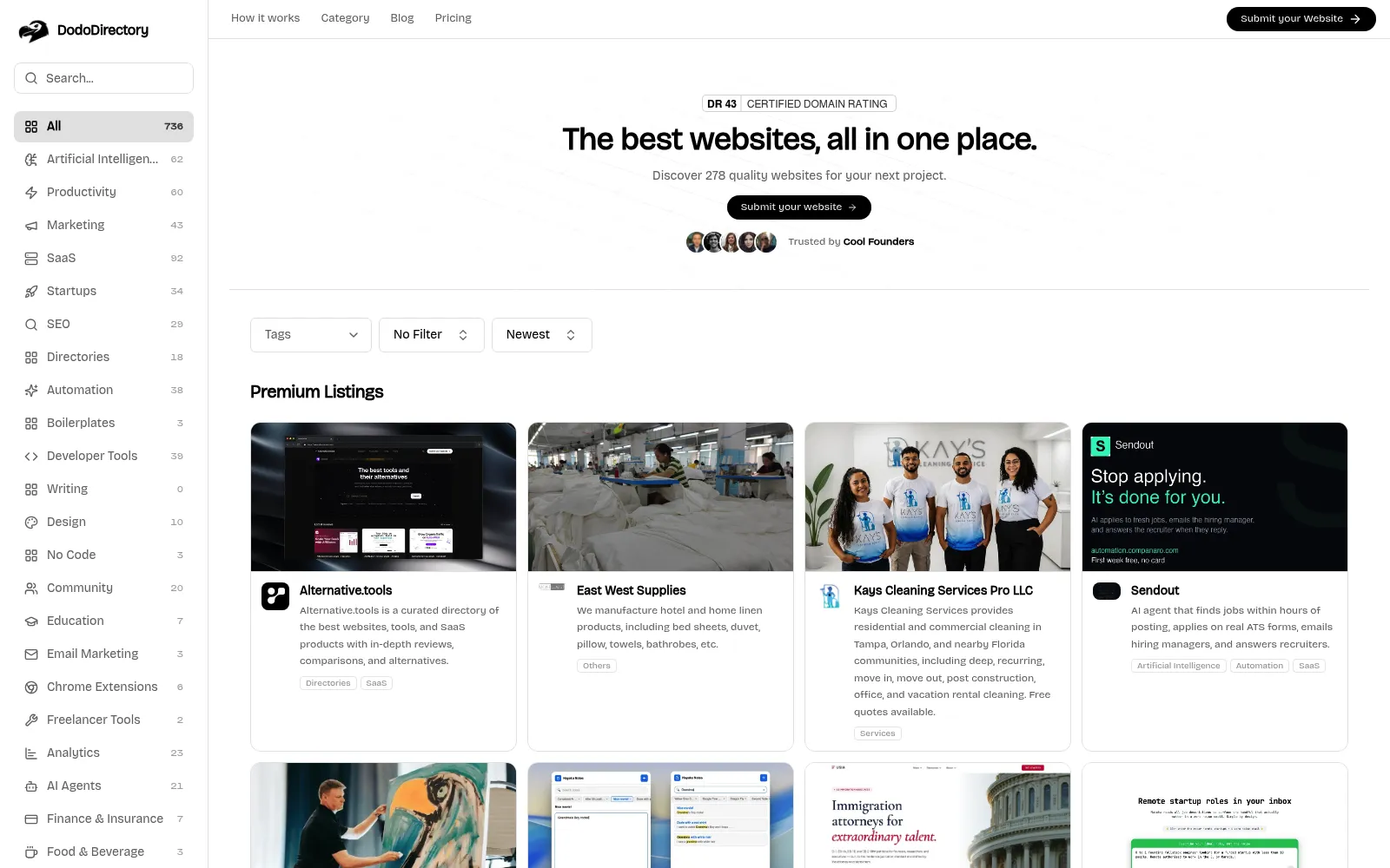 dododirectory homepage screenshot