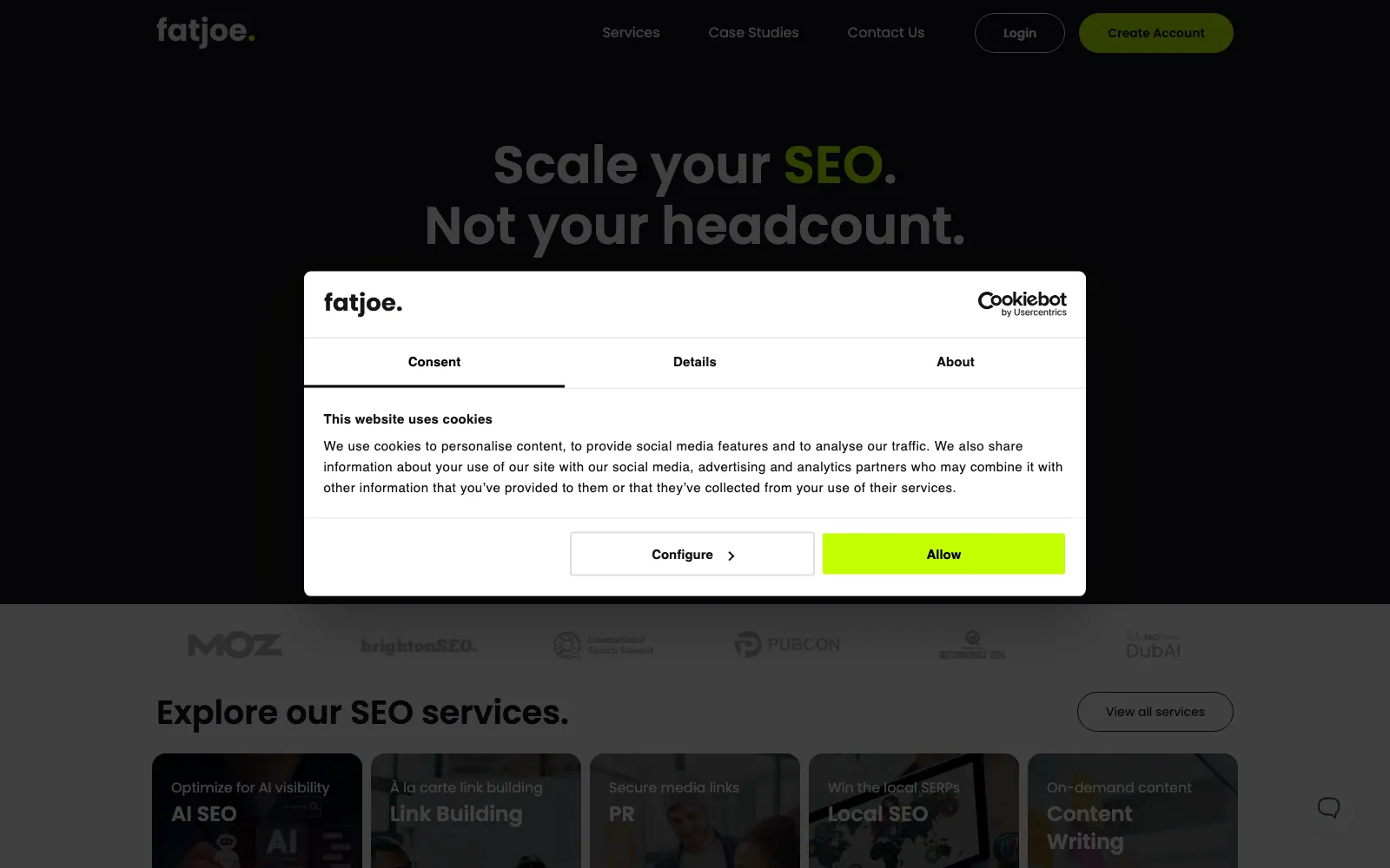 FatJoe homepage screenshot