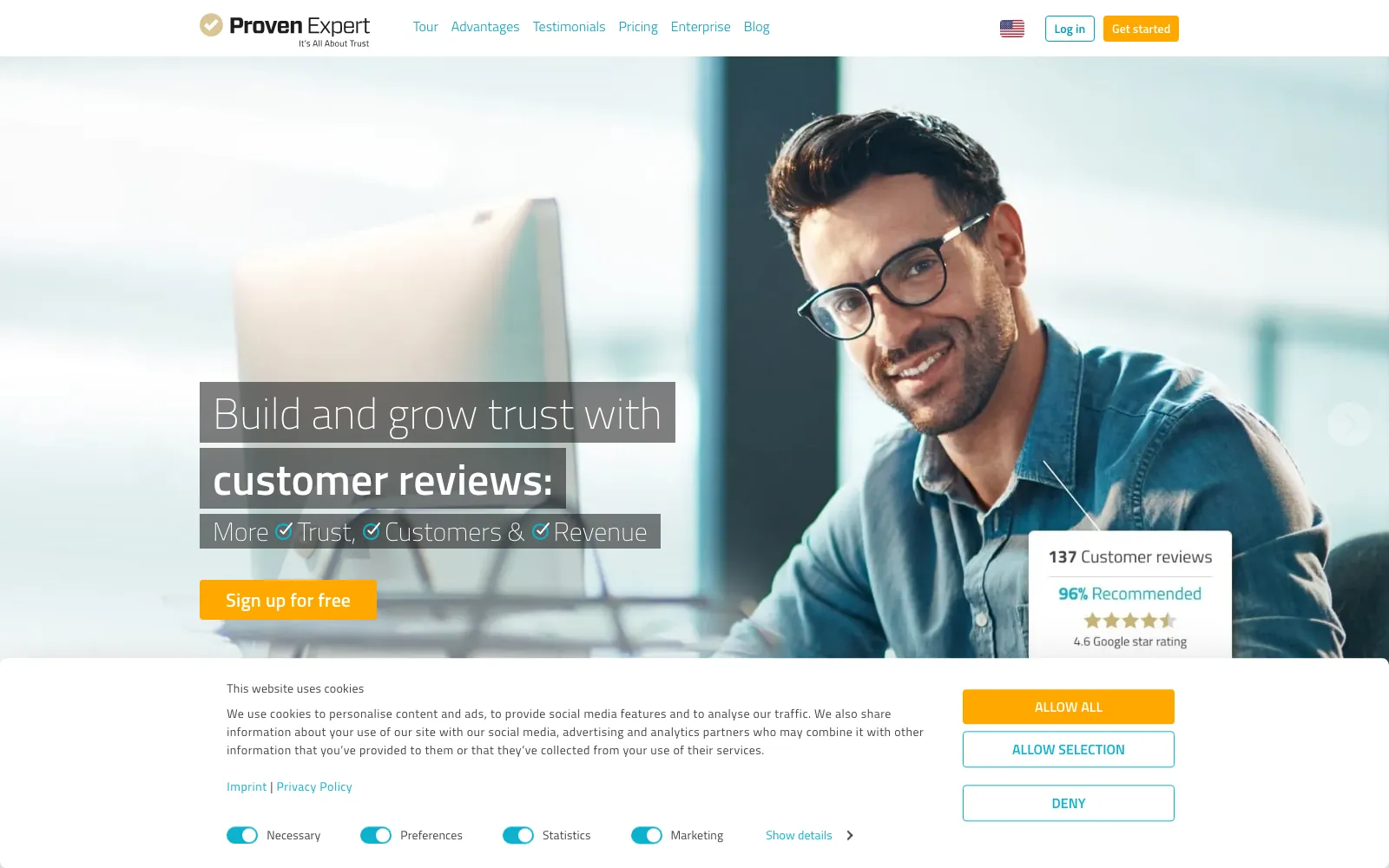ProvenExpert homepage screenshot