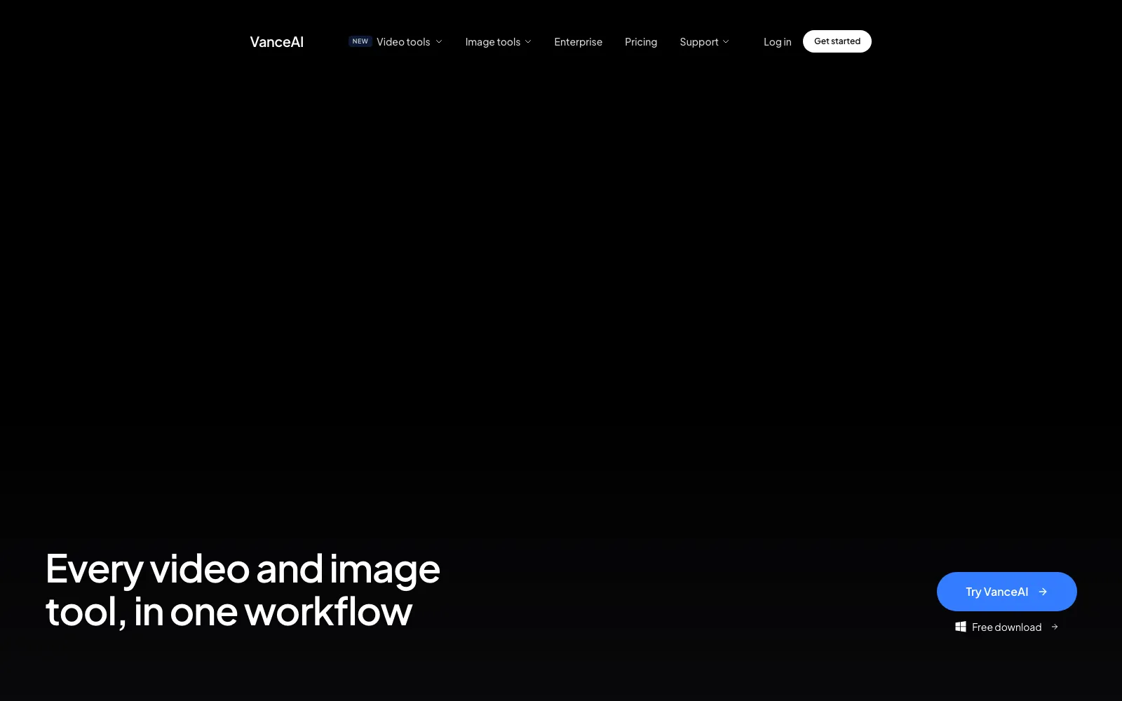 VanceAI Photo Restorer homepage screenshot