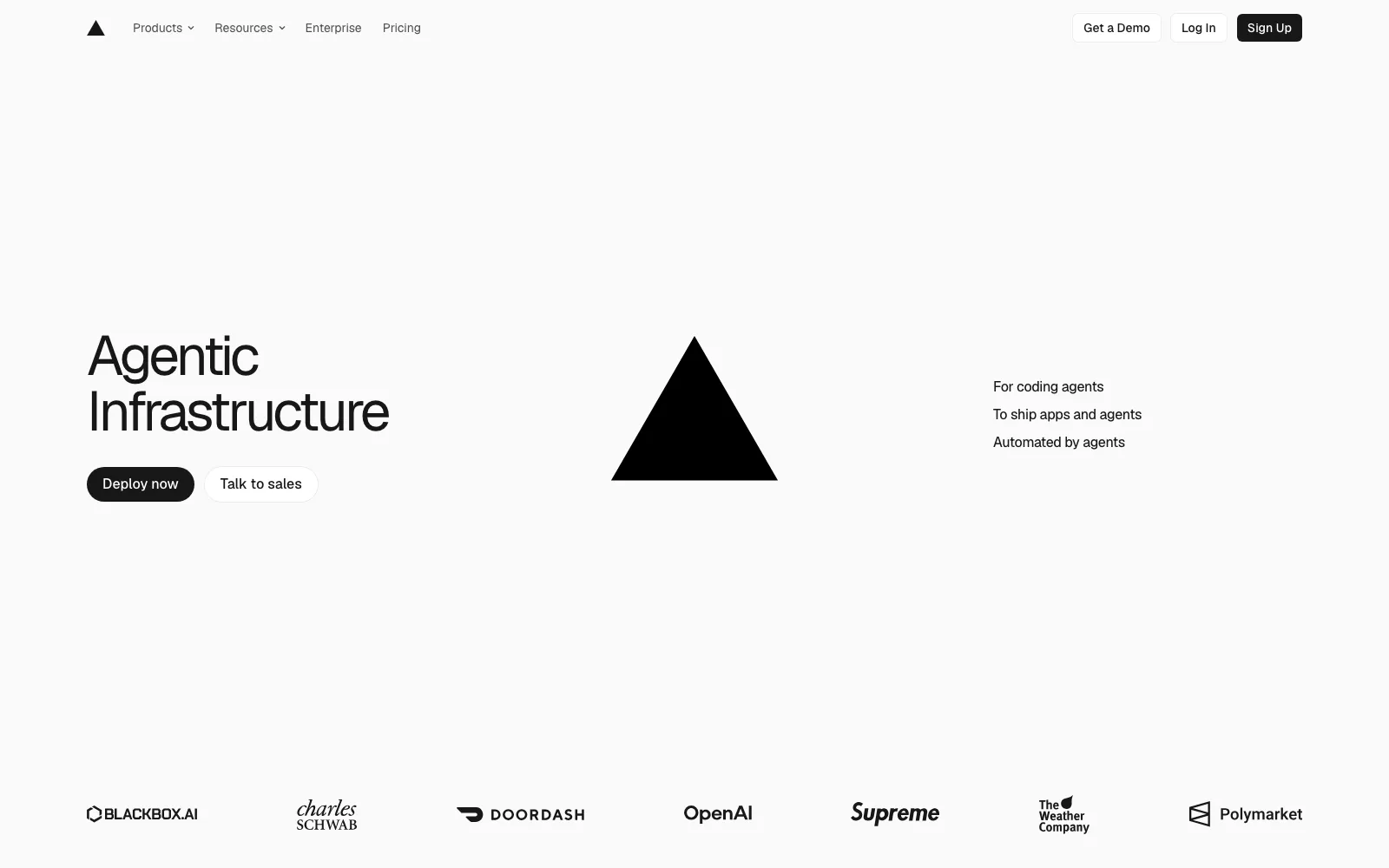 Vercel AI SDK homepage screenshot